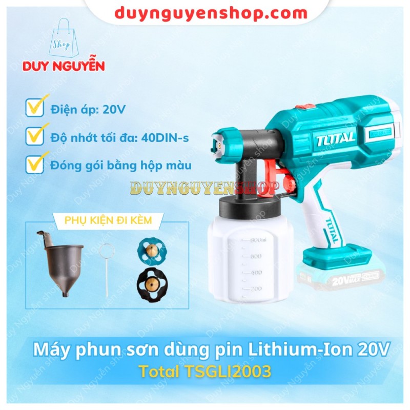 Súng phun sơn dùng pin 20V TOTAL TSGLI2001